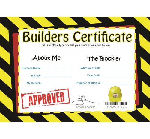 Extra Builders Certificates